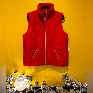 Red NEW zip vest